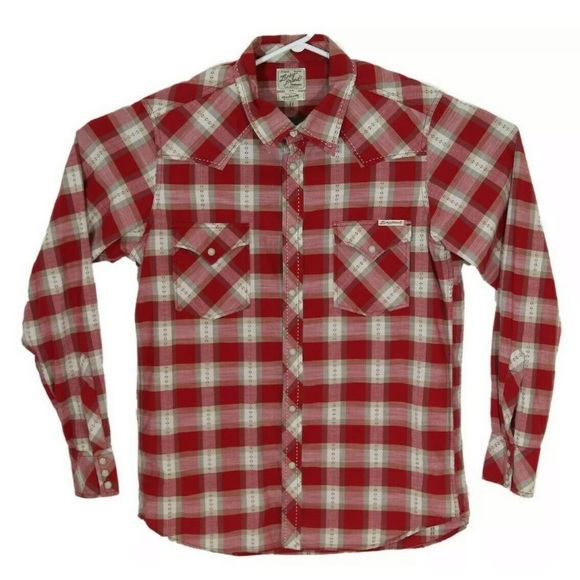 Lucky Brand Western Style Pearl Snap Shirt Men’s M
